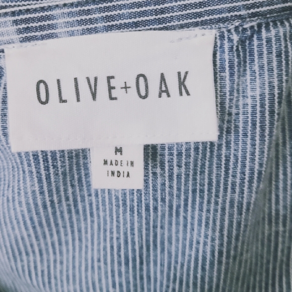 OLIVE + OAK ACID WASH DENIM MOTO VEST - Picture 3 of 6